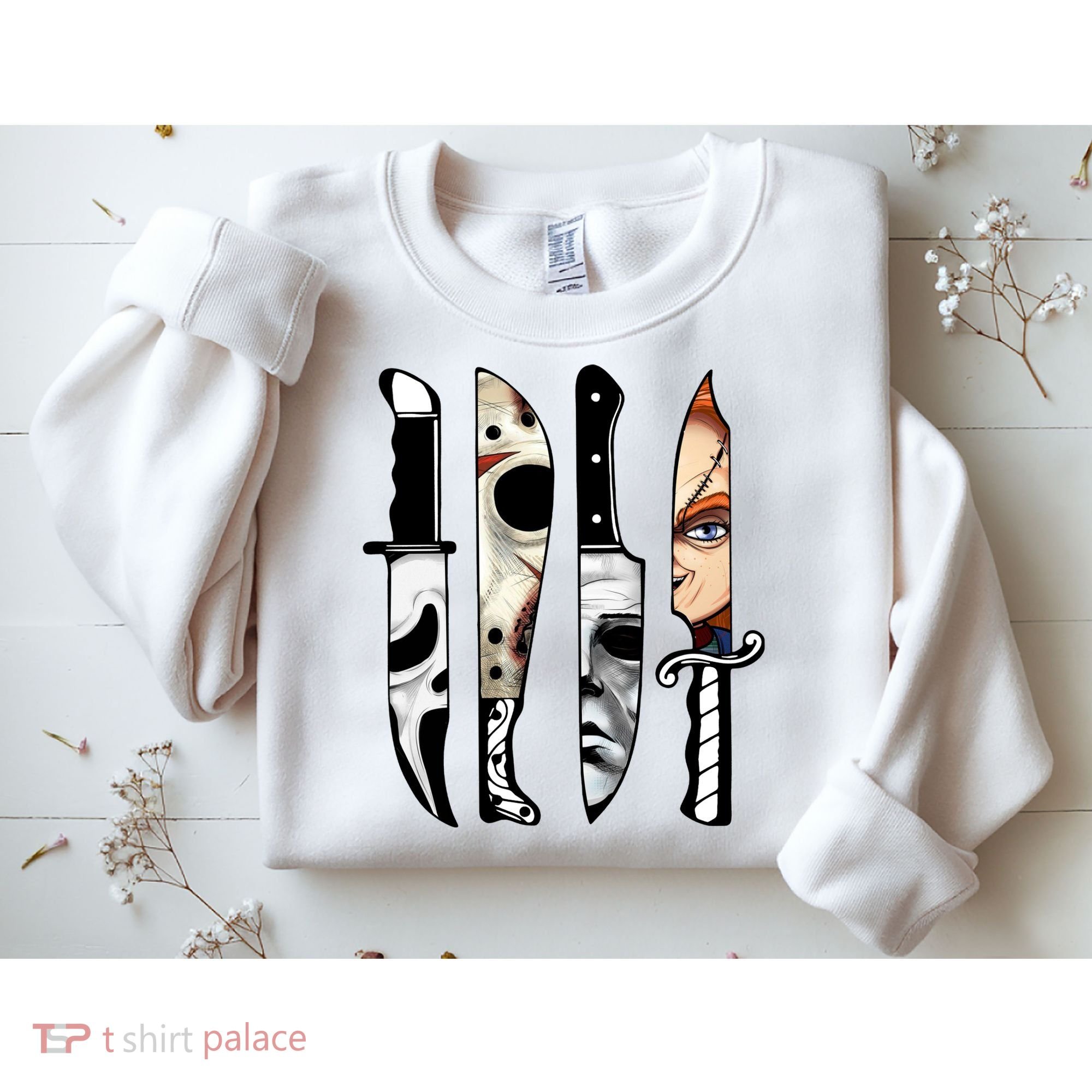 Halloween Horror Character Knife Scary Sweatshirt
