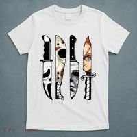 Halloween Horror Character Knife Scary T-Shirt thumb 5