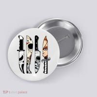 Halloween Horror Character Knife Scary Button thumb 0