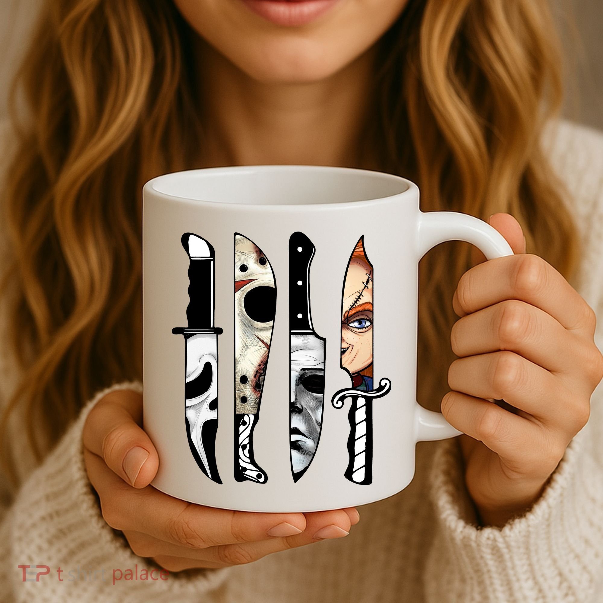Halloween Horror Character Knife Scary Coffee Mug