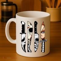 Halloween Horror Character Knife Scary Coffee Mug thumb 4