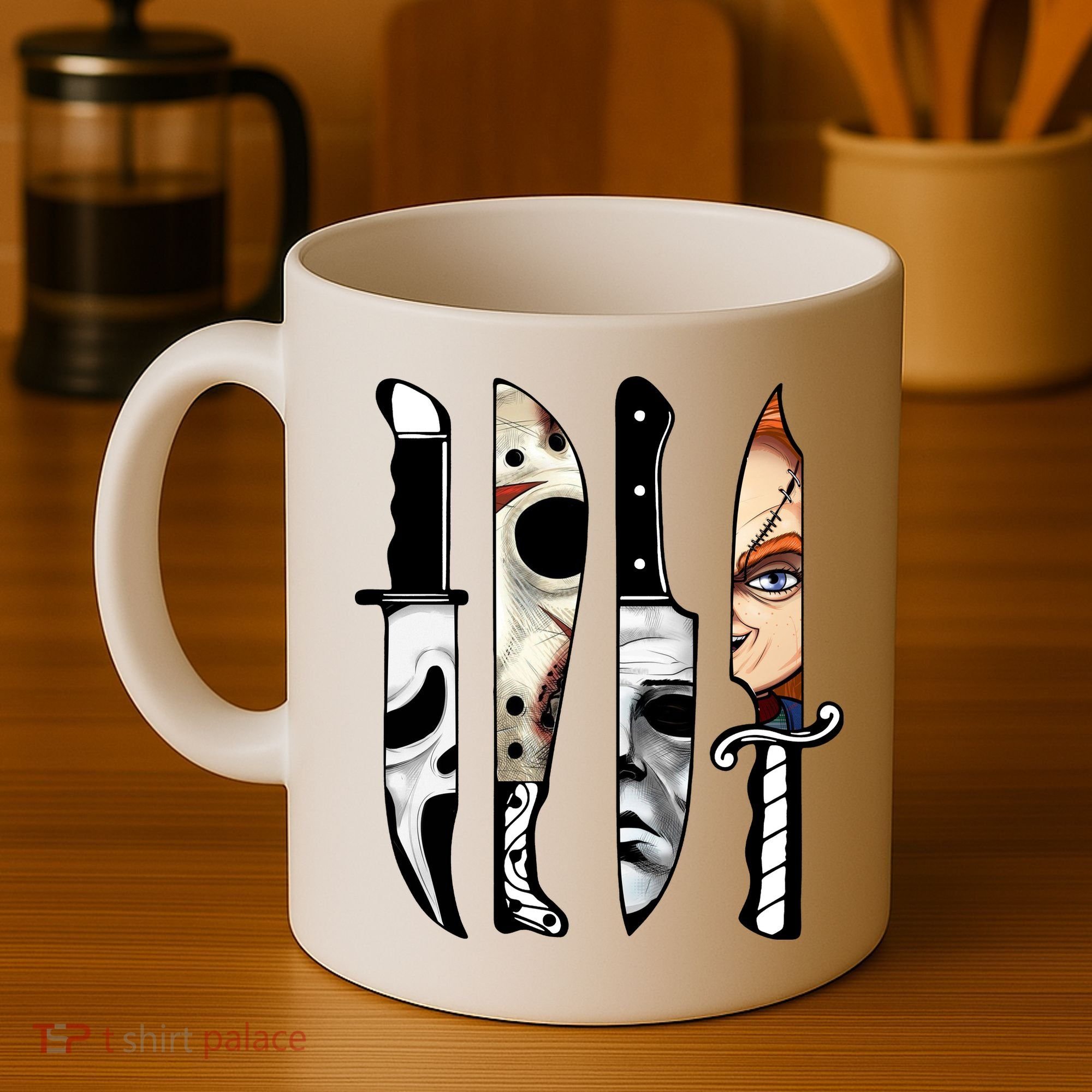 Halloween Horror Character Knife Scary Coffee Mug