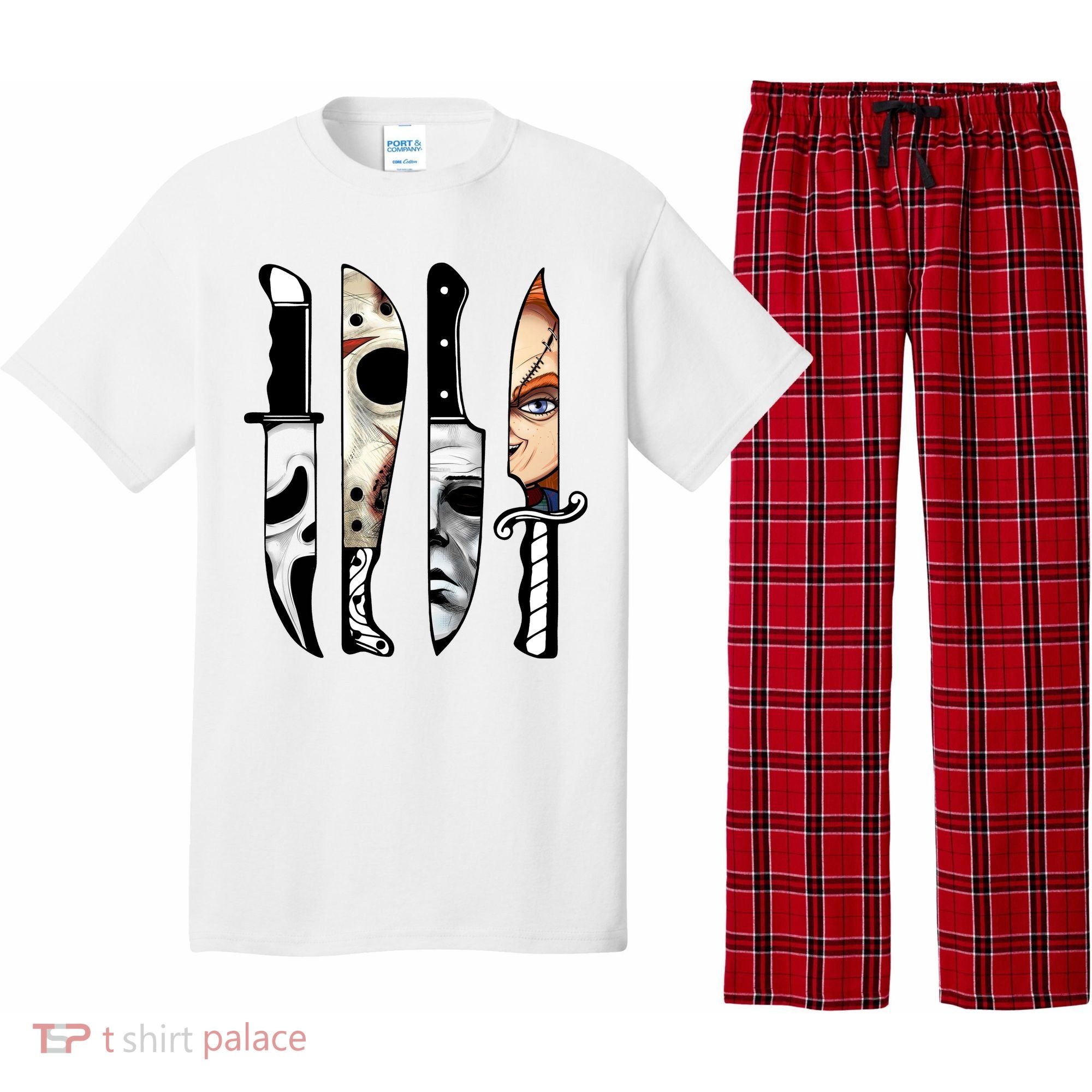 Halloween Horror Character Knife Scary Pajama Set