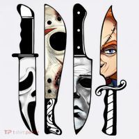 Halloween Horror Character Knife Scary Hat thumb 2