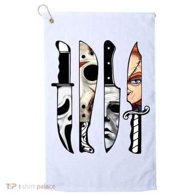 Halloween Horror Character Knife Scary Golf Towel