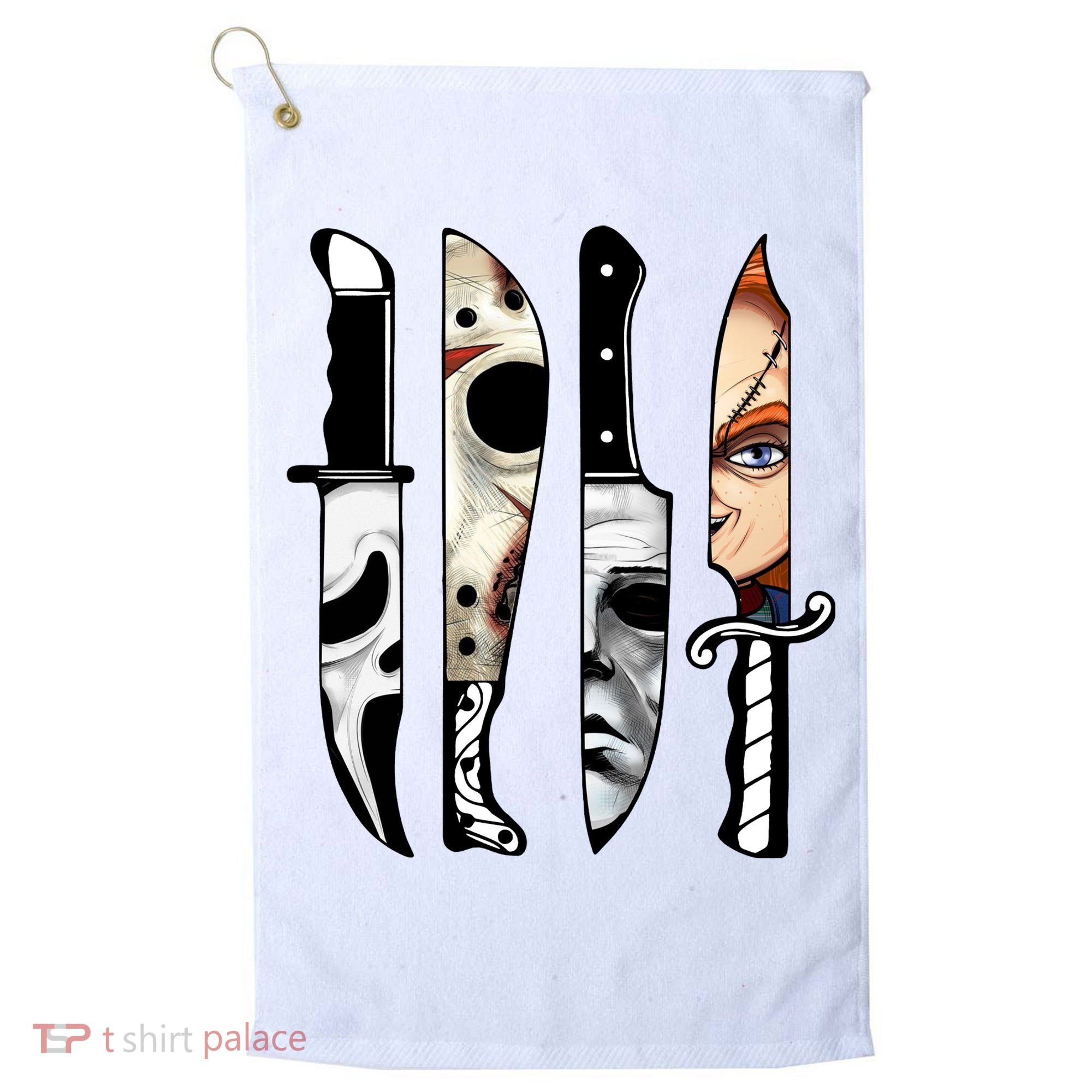 Halloween Horror Character Knife Scary Golf Towel