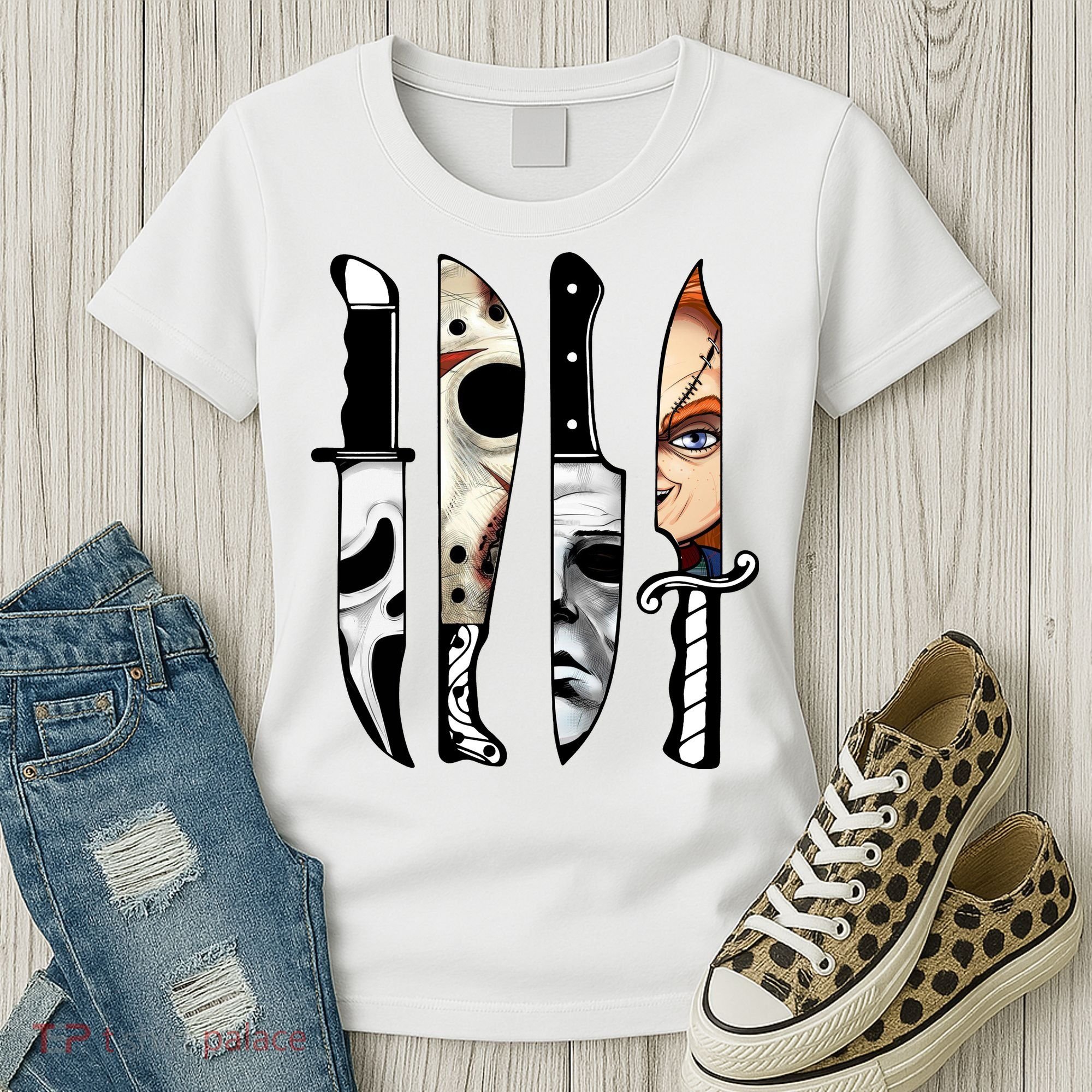 Halloween Horror Character Knife Scary Women's T-Shirt