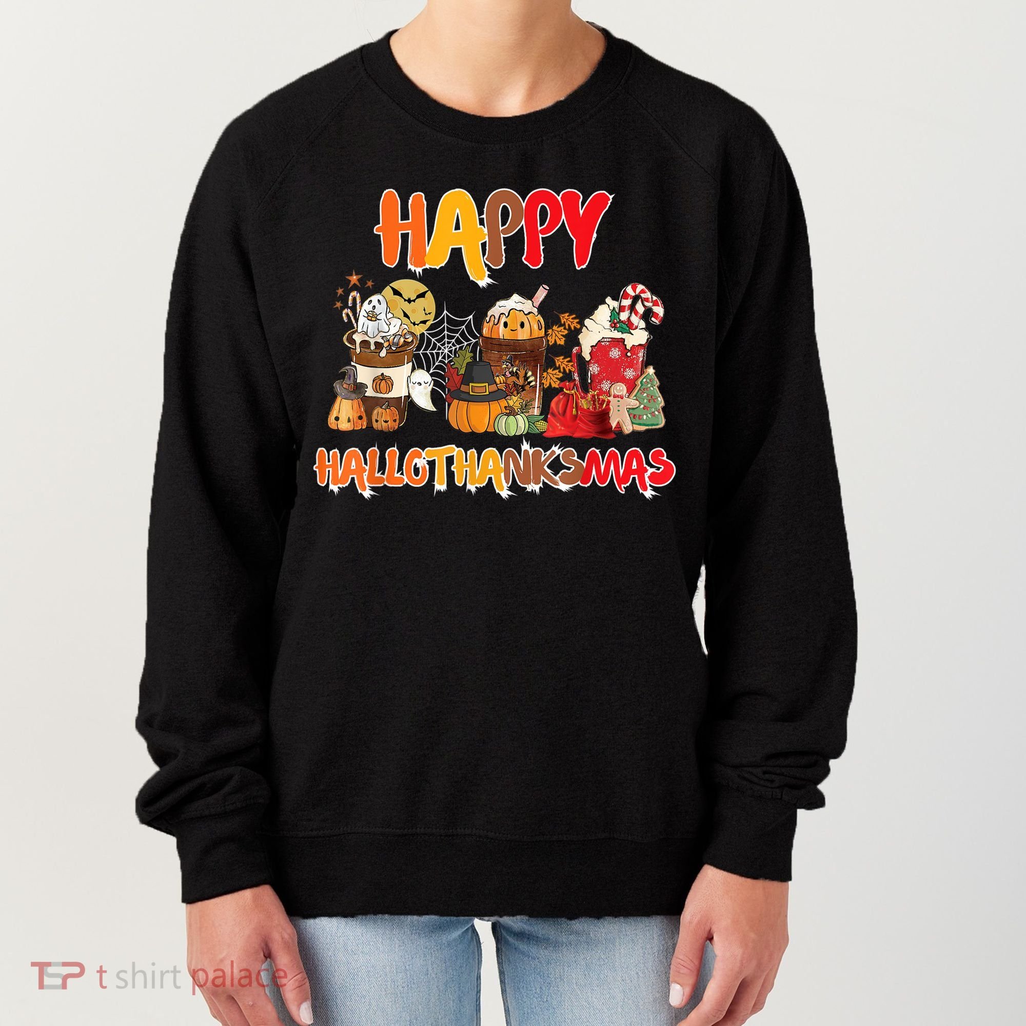 Happy Hallothanksmas Coffee Women's Sweatshirt