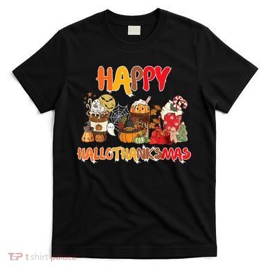 Happy Hallothanksmas Coffee T-Shirt