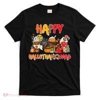 Happy Hallothanksmas Coffee T-Shirt thumb 0