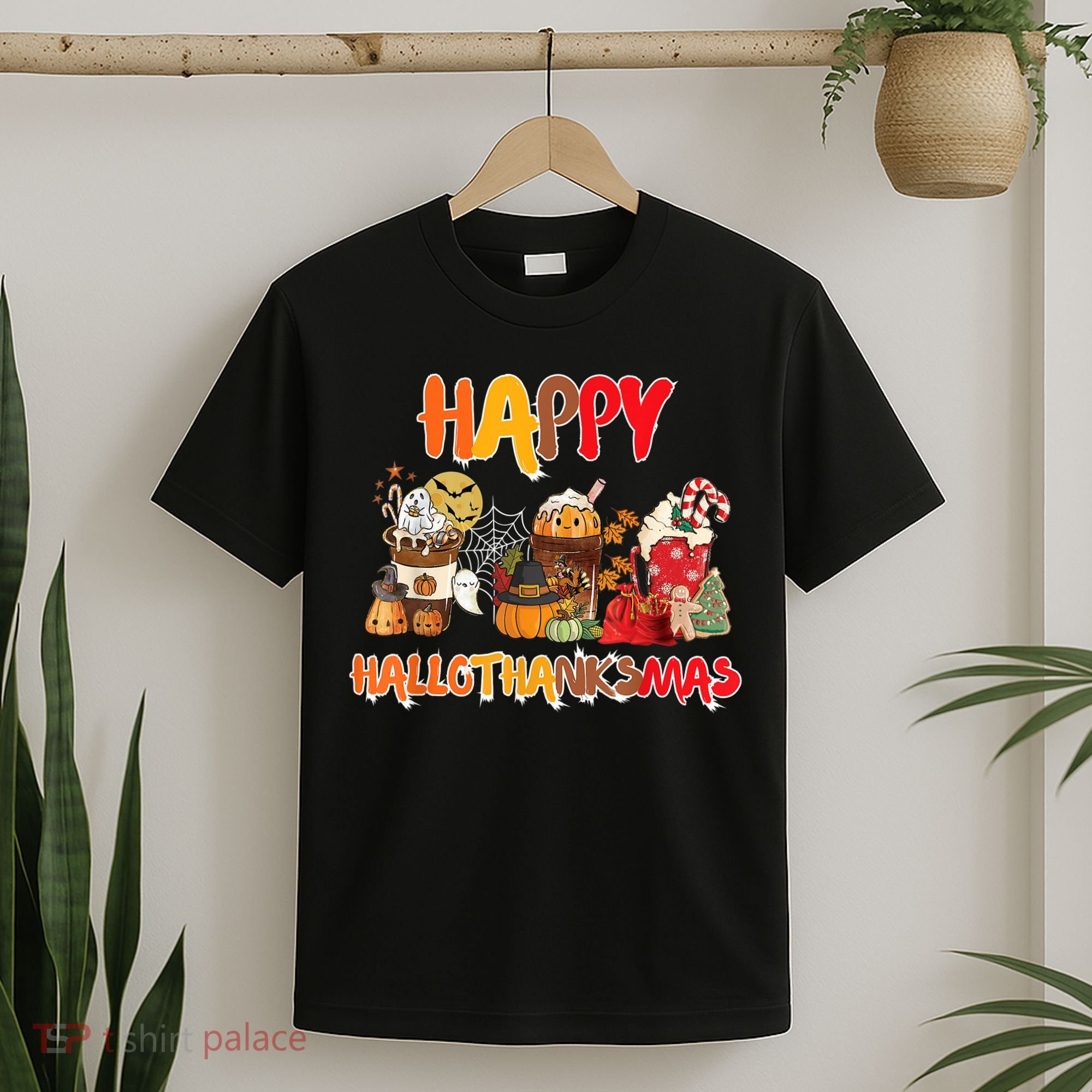 Happy Hallothanksmas Coffee T-Shirt