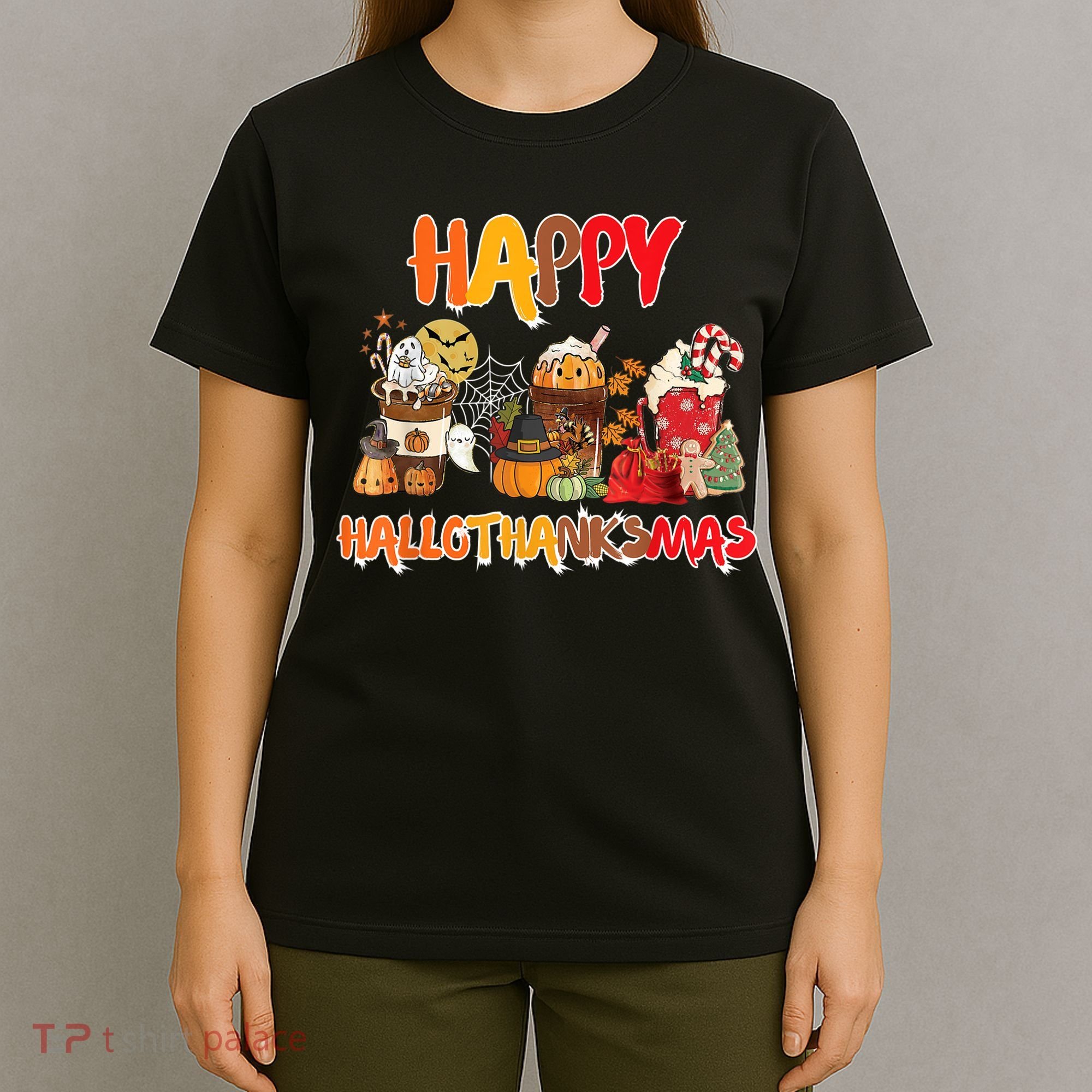 Happy Hallothanksmas Coffee T-Shirt