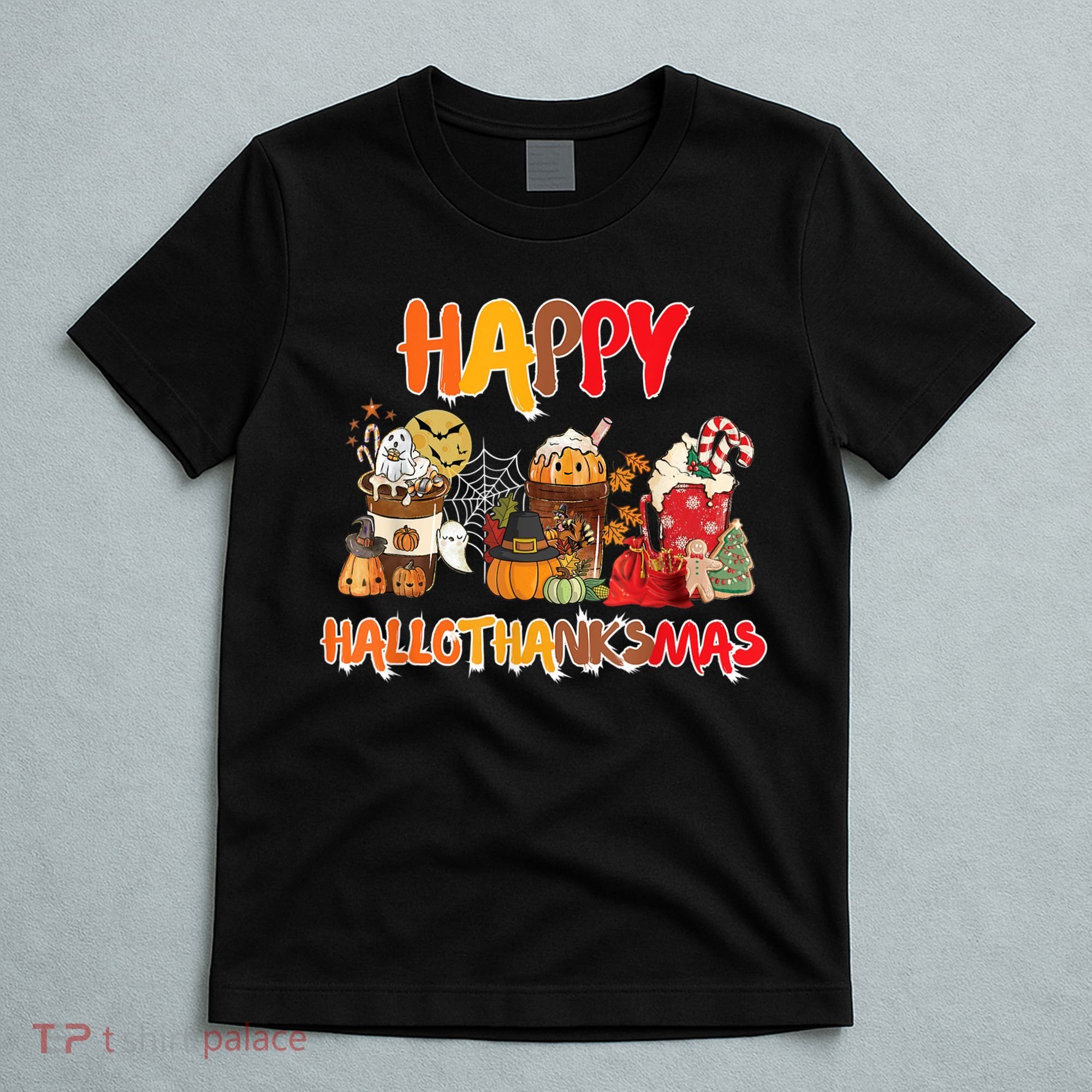 Happy Hallothanksmas Coffee T-Shirt