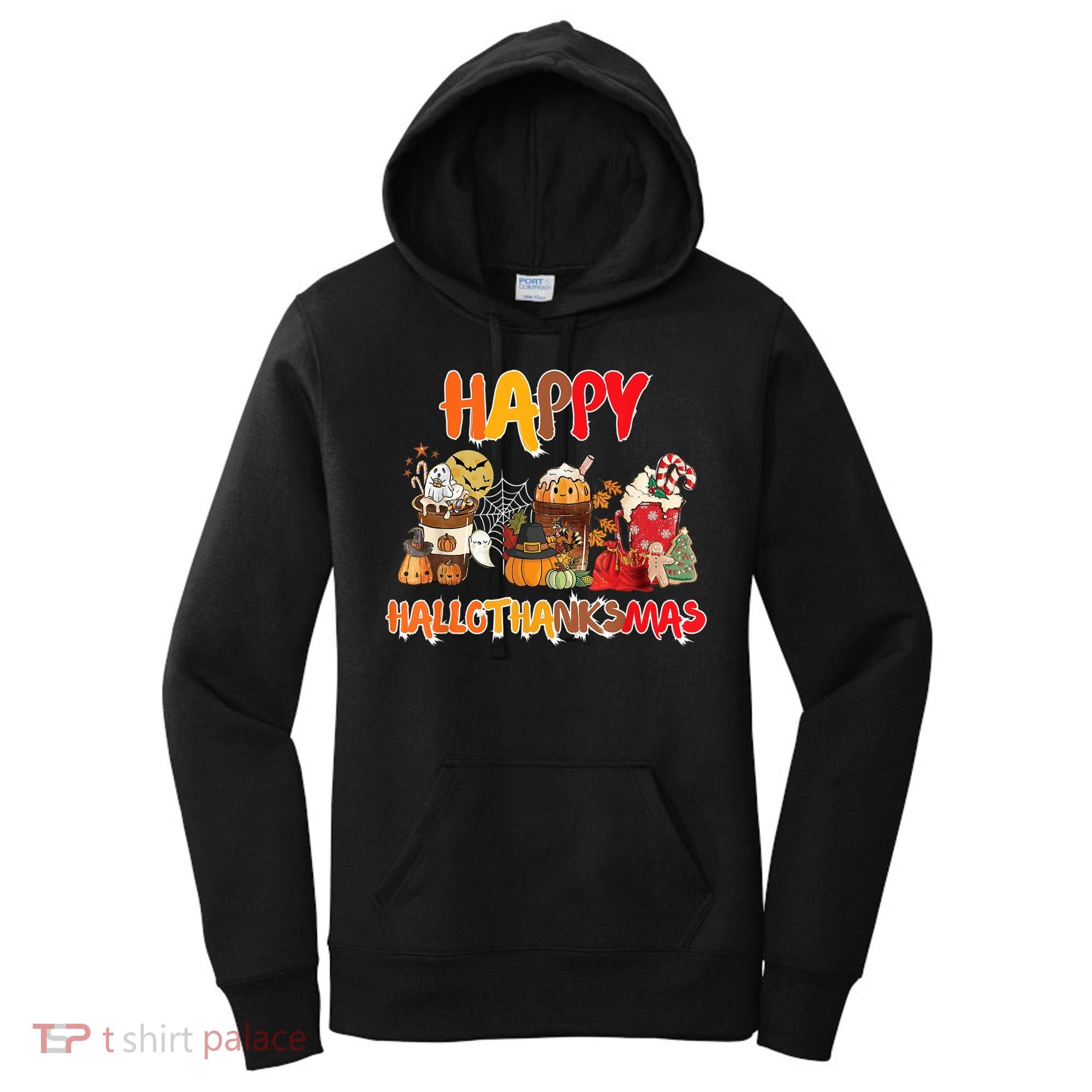 Happy Hallothanksmas Coffee Women's Hoodie