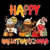 Happy Hallothanksmas Coffee Women's Hoodie thumb 2