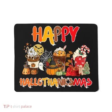 Happy Hallothanksmas Coffee Mousepad