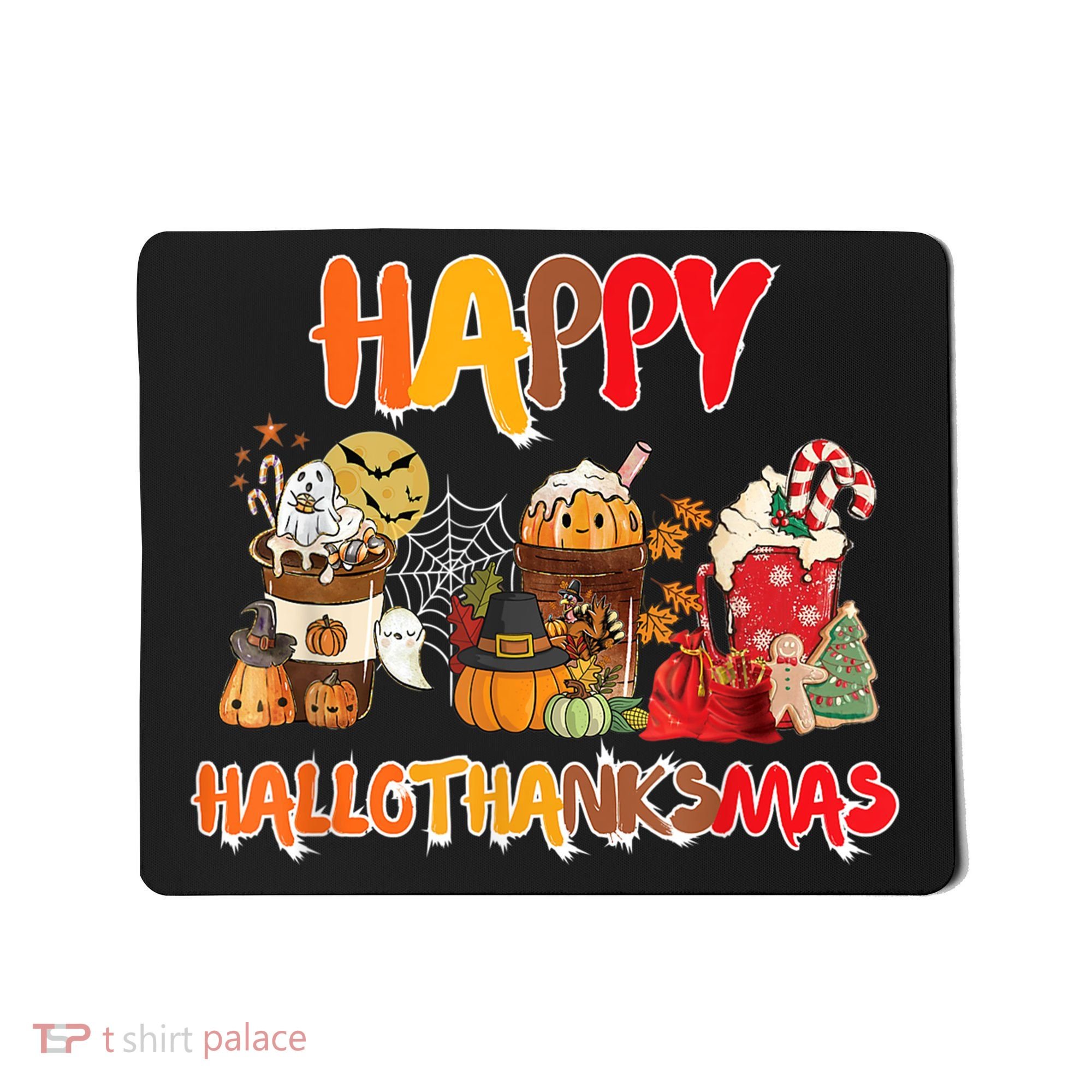 Happy Hallothanksmas Coffee Mousepad