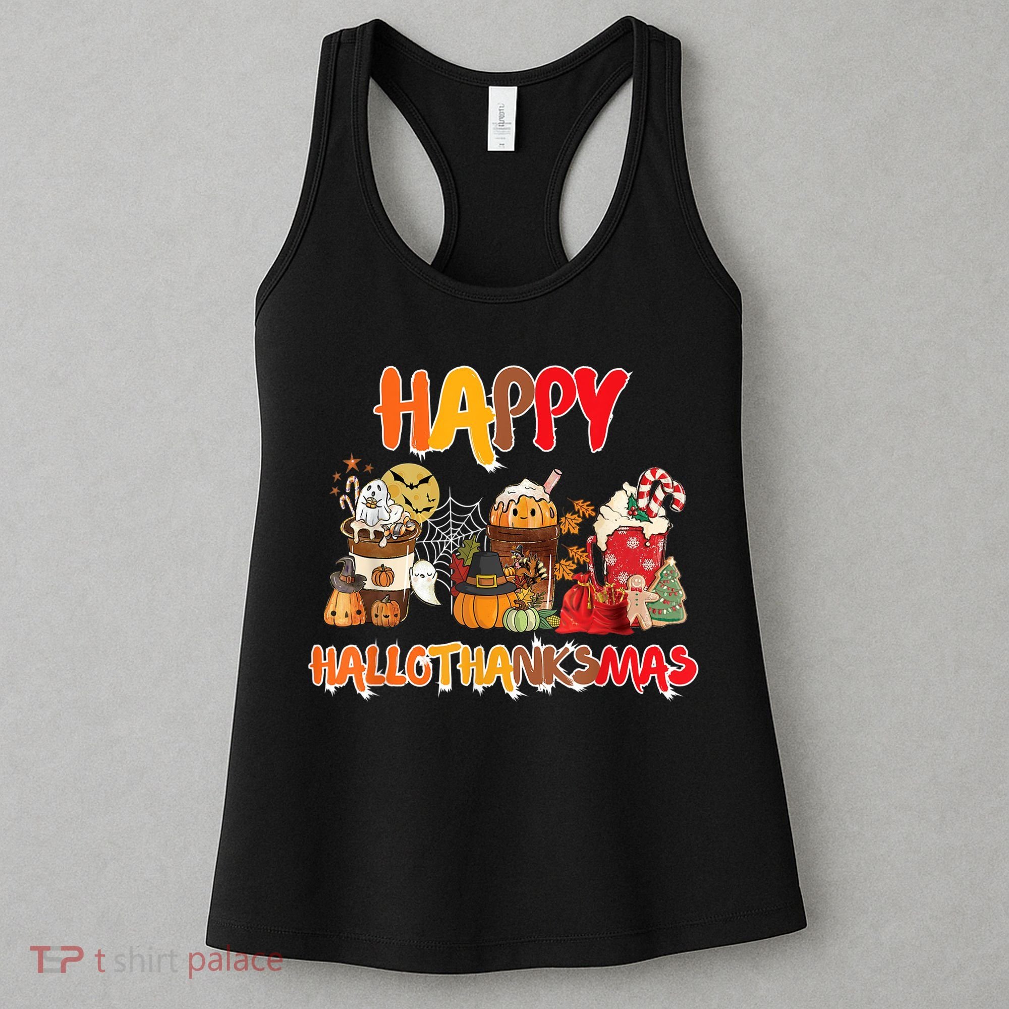 Happy Hallothanksmas Coffee Women's Tank Top