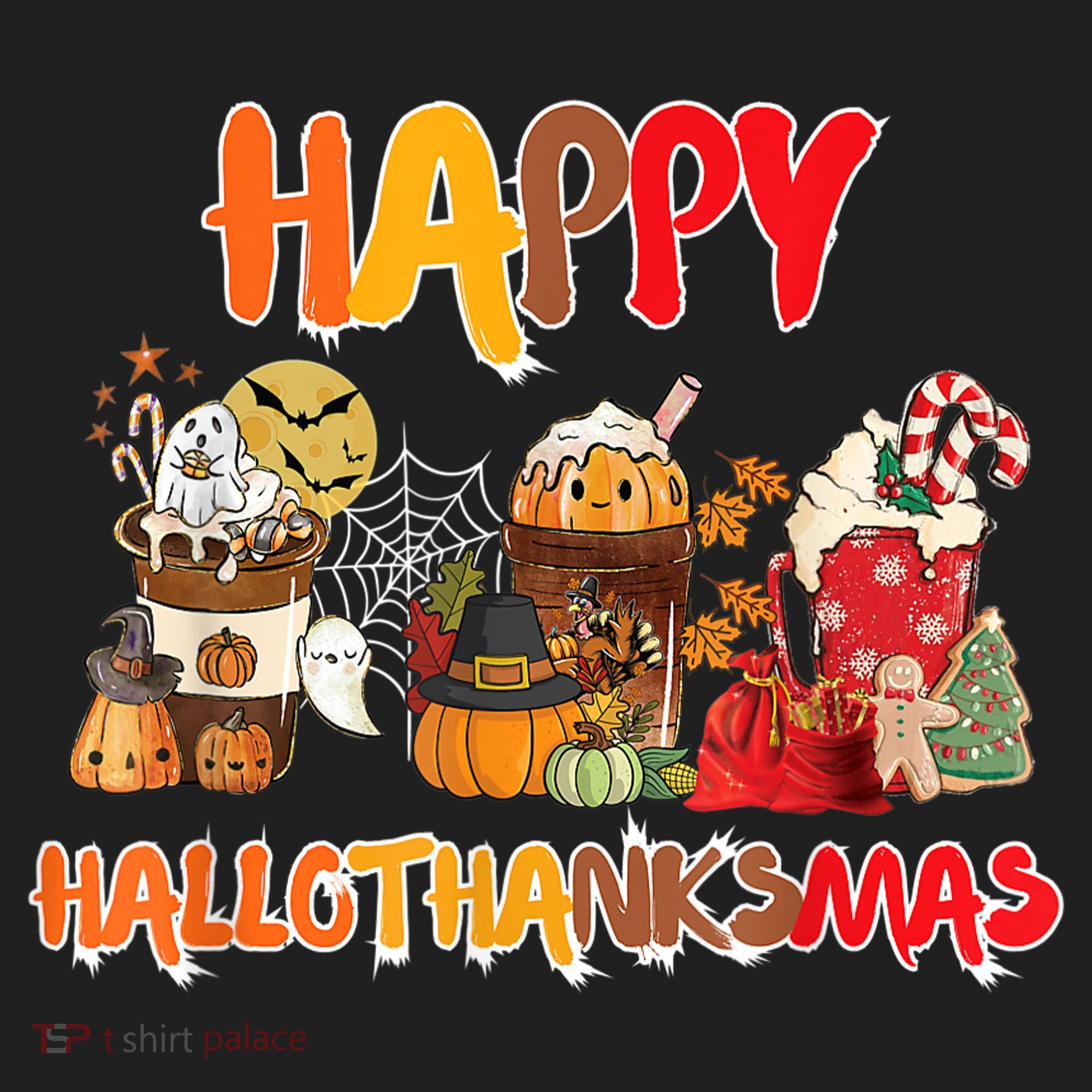 Happy Hallothanksmas Coffee Hat
