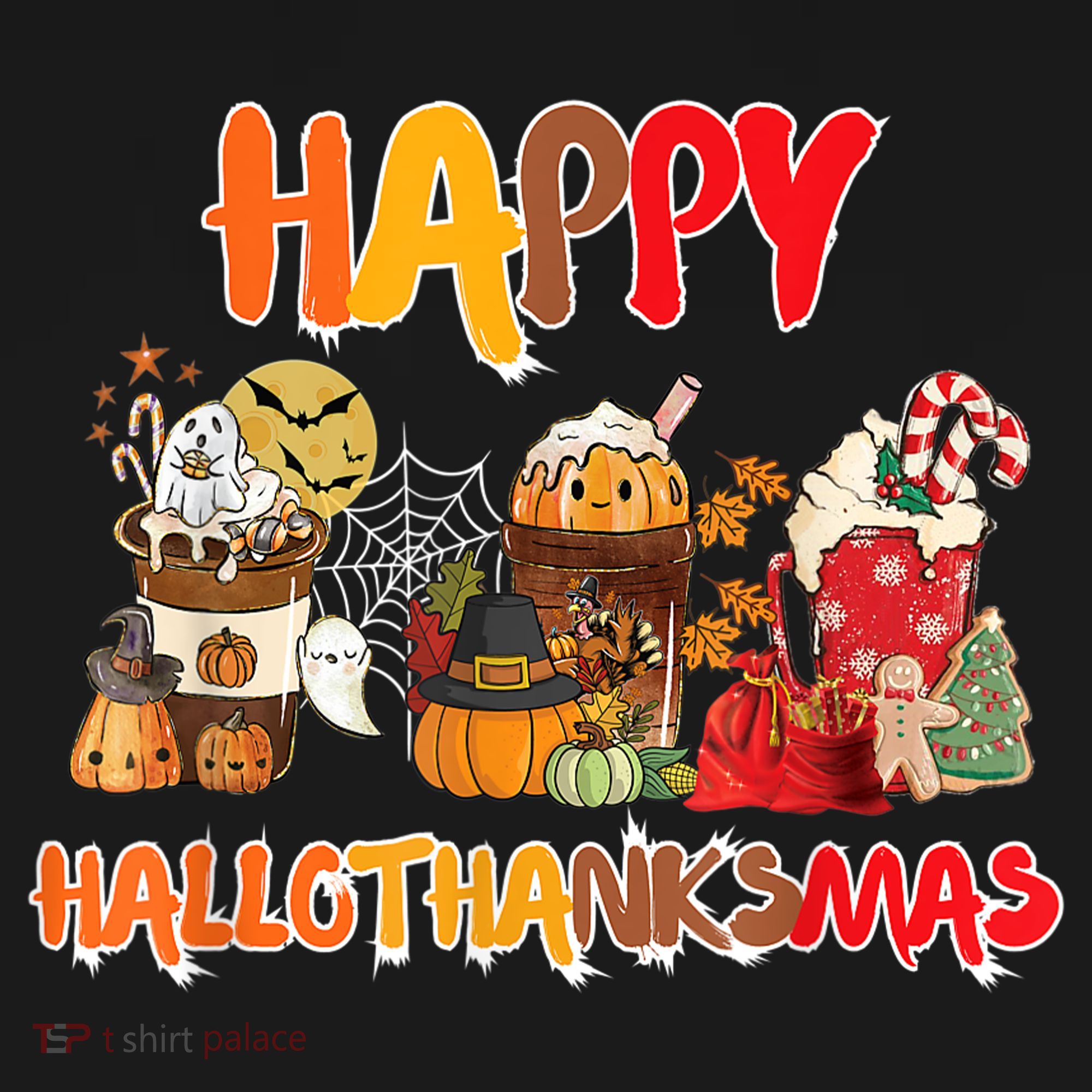 Happy Hallothanksmas Coffee Toddler Hoodie