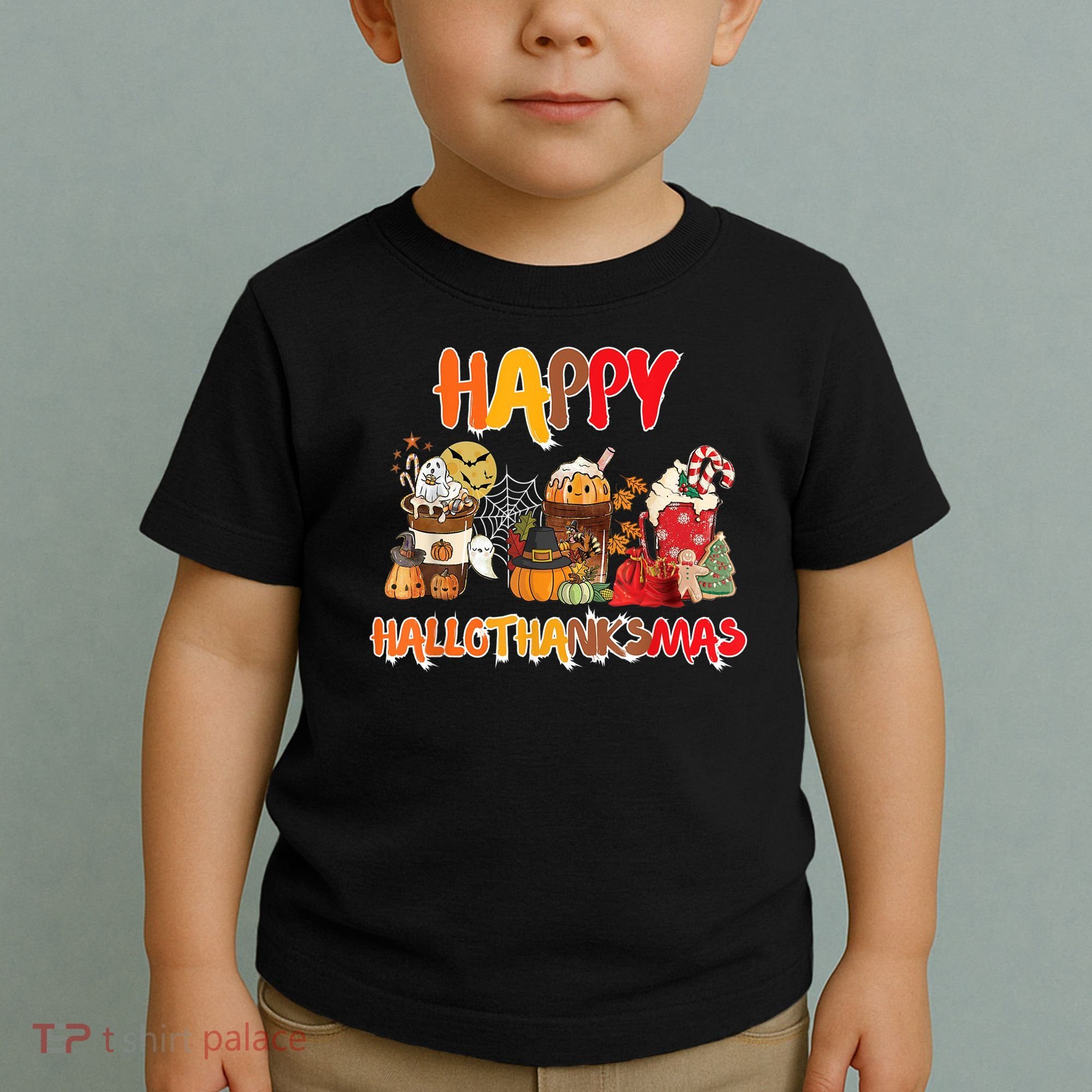 Happy Hallothanksmas Coffee Toddler T-Shirt