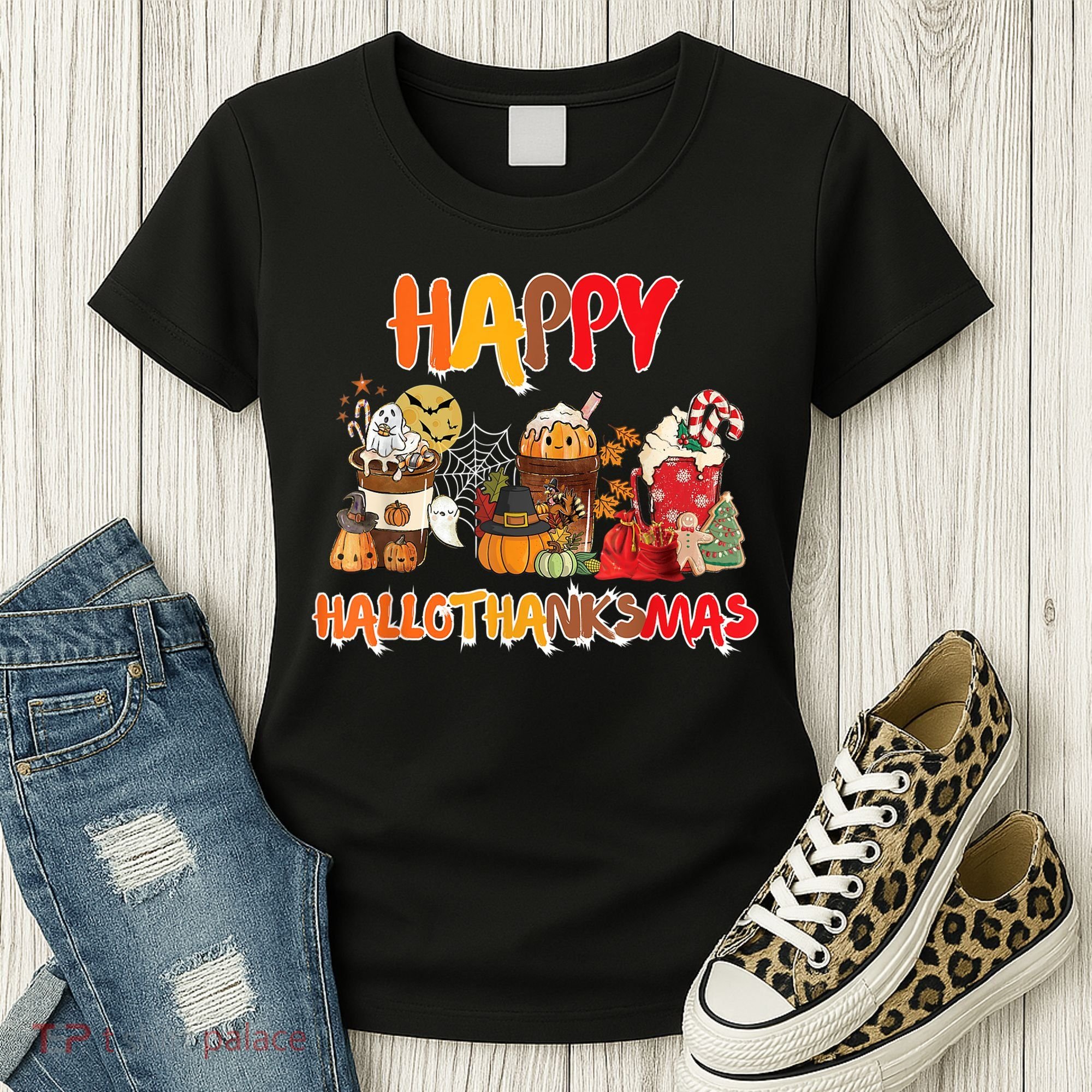 Happy Hallothanksmas Coffee Women's T-Shirt