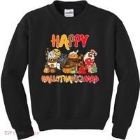 Happy Hallothanksmas Coffee Kids Sweatshirt thumb 0