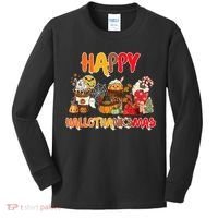 Happy Hallothanksmas Coffee Kids Long Sleeve Shirt thumb 0