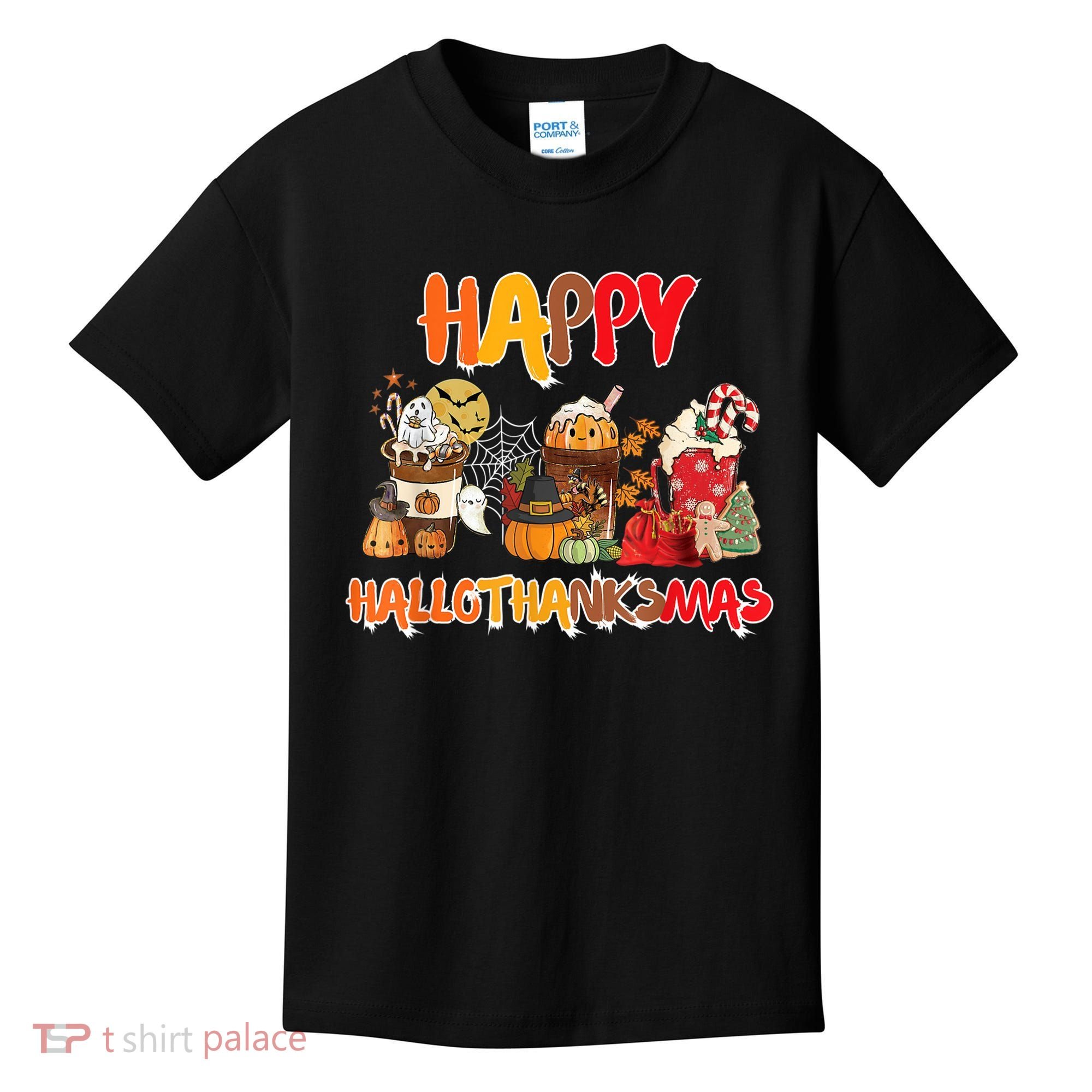 Happy Hallothanksmas Coffee Kids T-Shirt