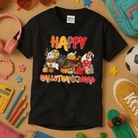 Happy Hallothanksmas Coffee Kids T-Shirt thumb 3