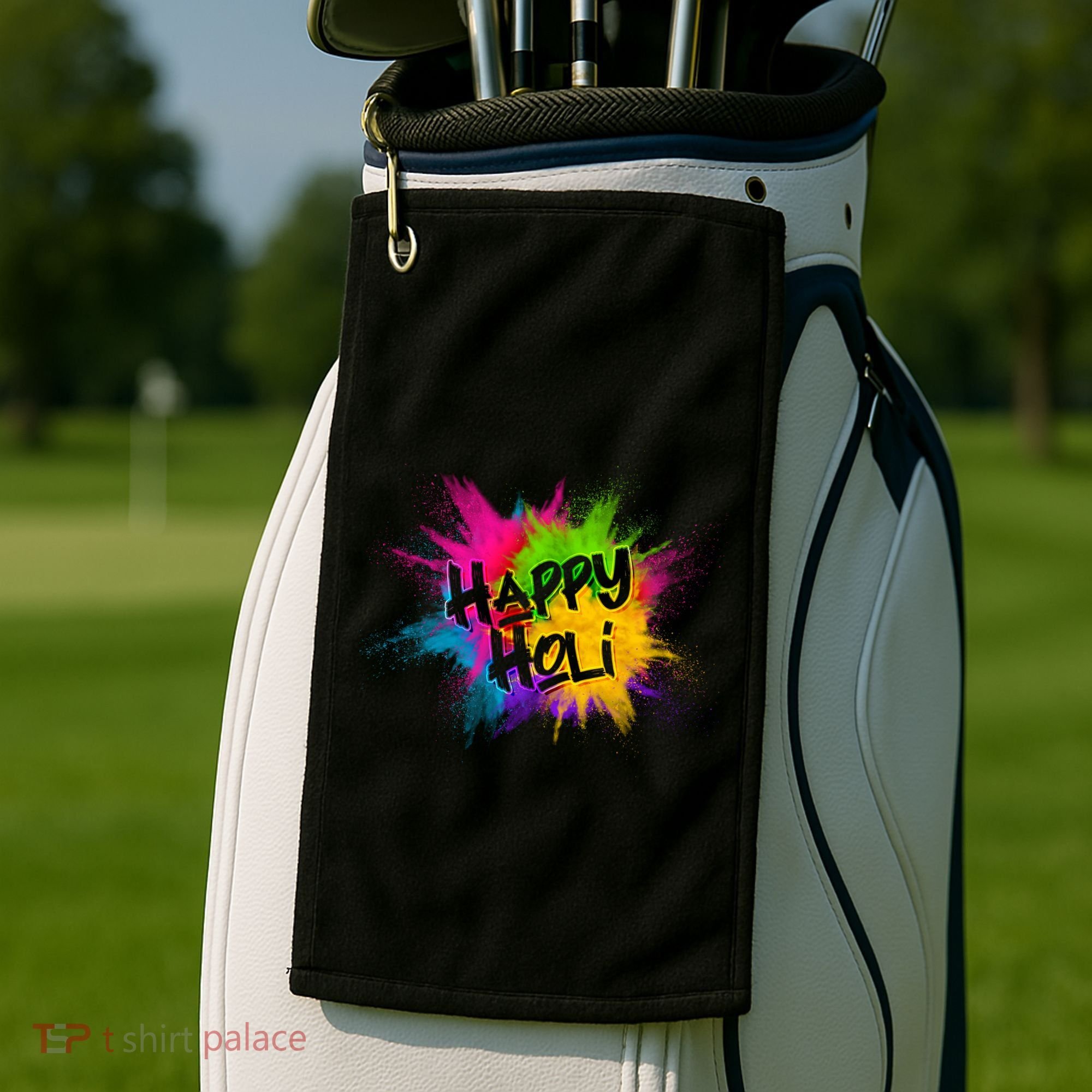 Happy Holi Celebrate Hindu Holiday Golf Towel