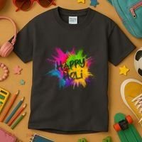 Happy Holi Celebrate Hindu Holiday Kids T-Shirt thumb 3