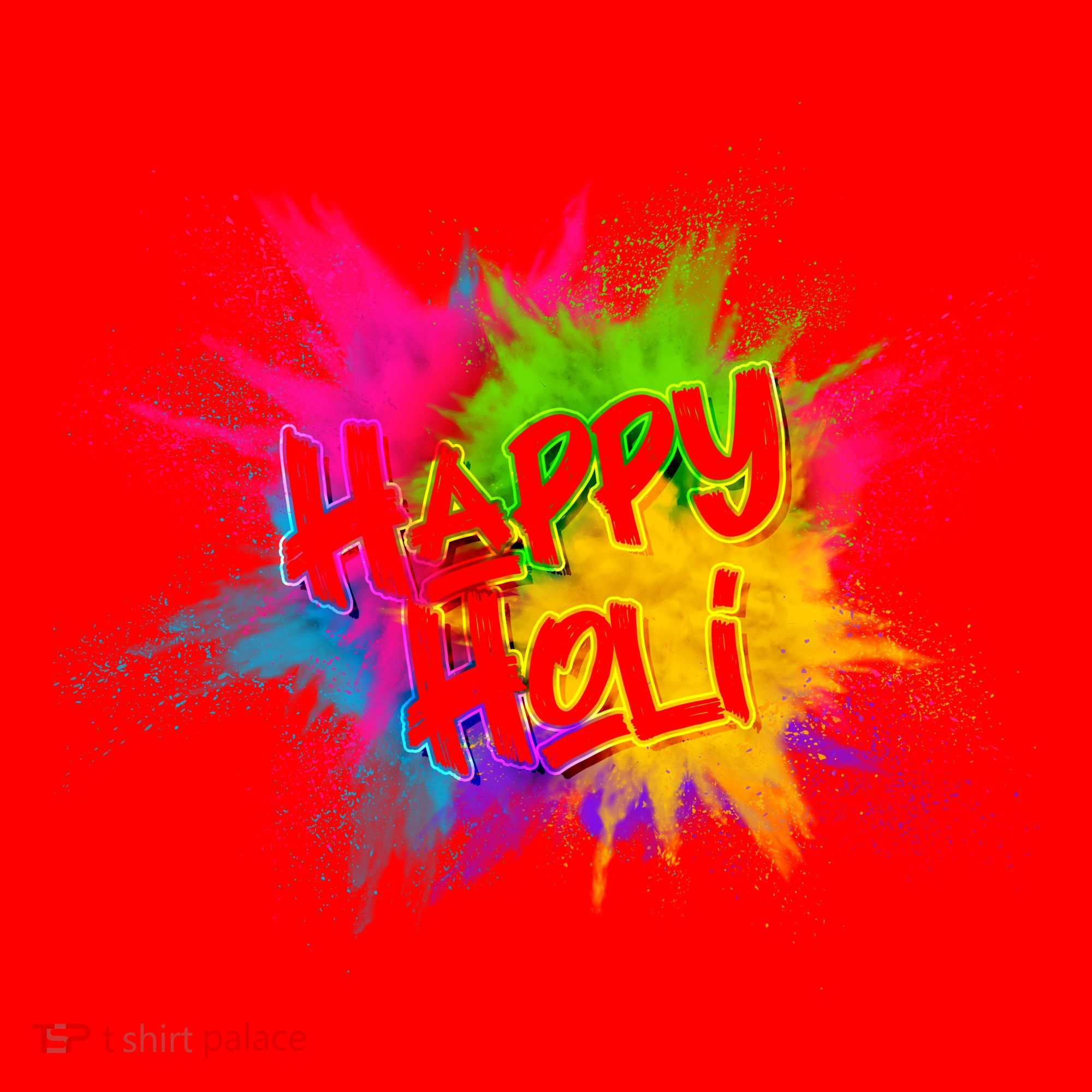 Happy Holi Celebrate Hindu Holiday Santa Hat