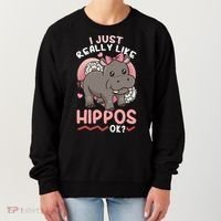Hippo Hippopotamus Cool Gift Women's Sweatshirt thumb 0