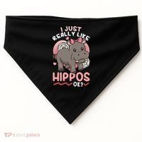 Hippo Hippopotamus Cool Gift USA-Made Doggie Bandana thumb 0