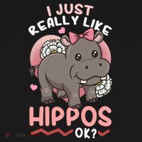 Hippo Hippopotamus Cool Gift USA-Made Doggie Bandana thumb 2