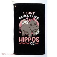Hippo Hippopotamus Cool Gift Golf Towel thumb 0