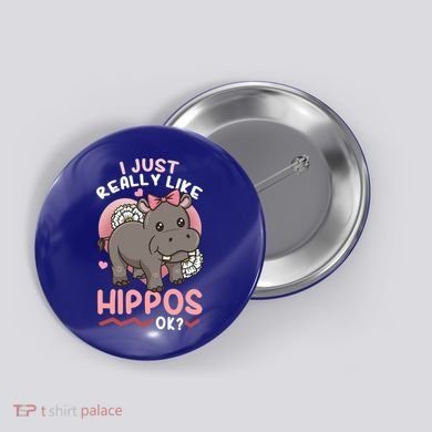 Hippo Hippopotamus Cool Gift Button