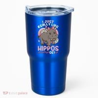 Hippo Hippopotamus Cool Gift Tumbler thumb 0