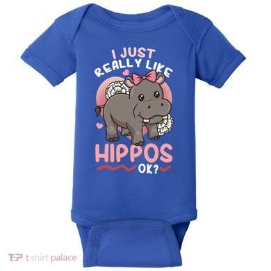 Hippo Hippopotamus Cool Gift Baby Bodysuit