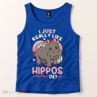 Hippo Hippopotamus Cool Gift Tank Top thumb 2