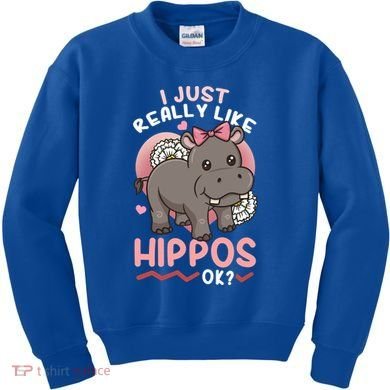 Hippo Hippopotamus Cool Gift Kids Sweatshirt