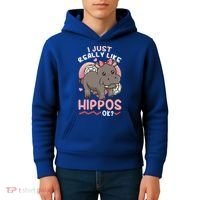 Hippo Hippopotamus Cool Gift Kids Hoodie thumb 4