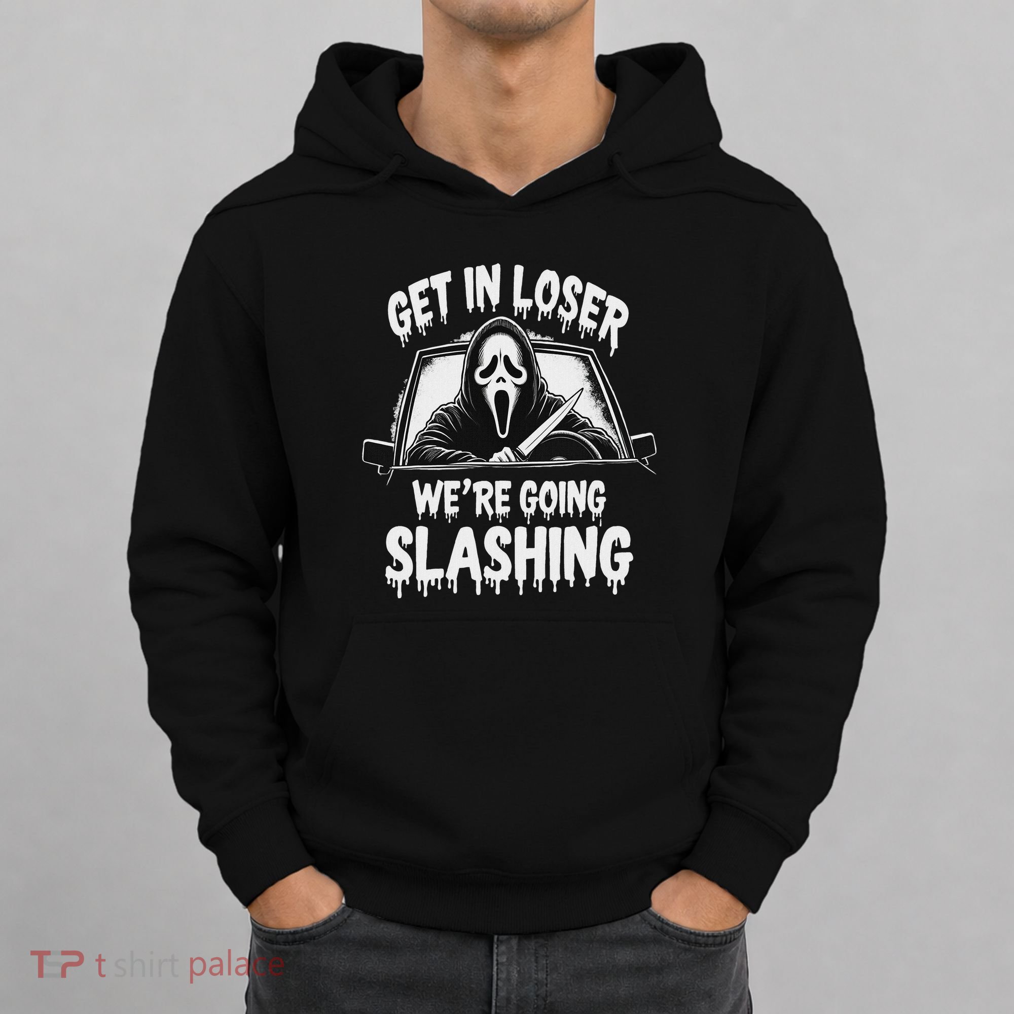 Horror Halloween Character Get In Loser WeRe Going Slashing Hoodie