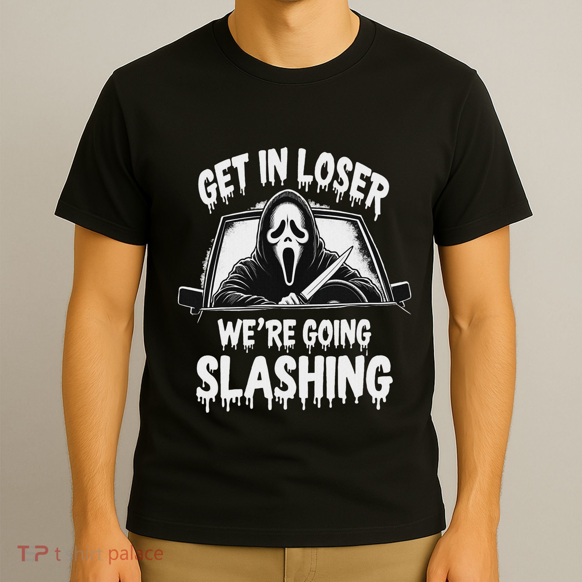 Horror Halloween Character Get In Loser WeRe Going Slashing T-Shirt