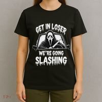 Horror Halloween Character Get In Loser WeRe Going Slashing T-Shirt thumb 4