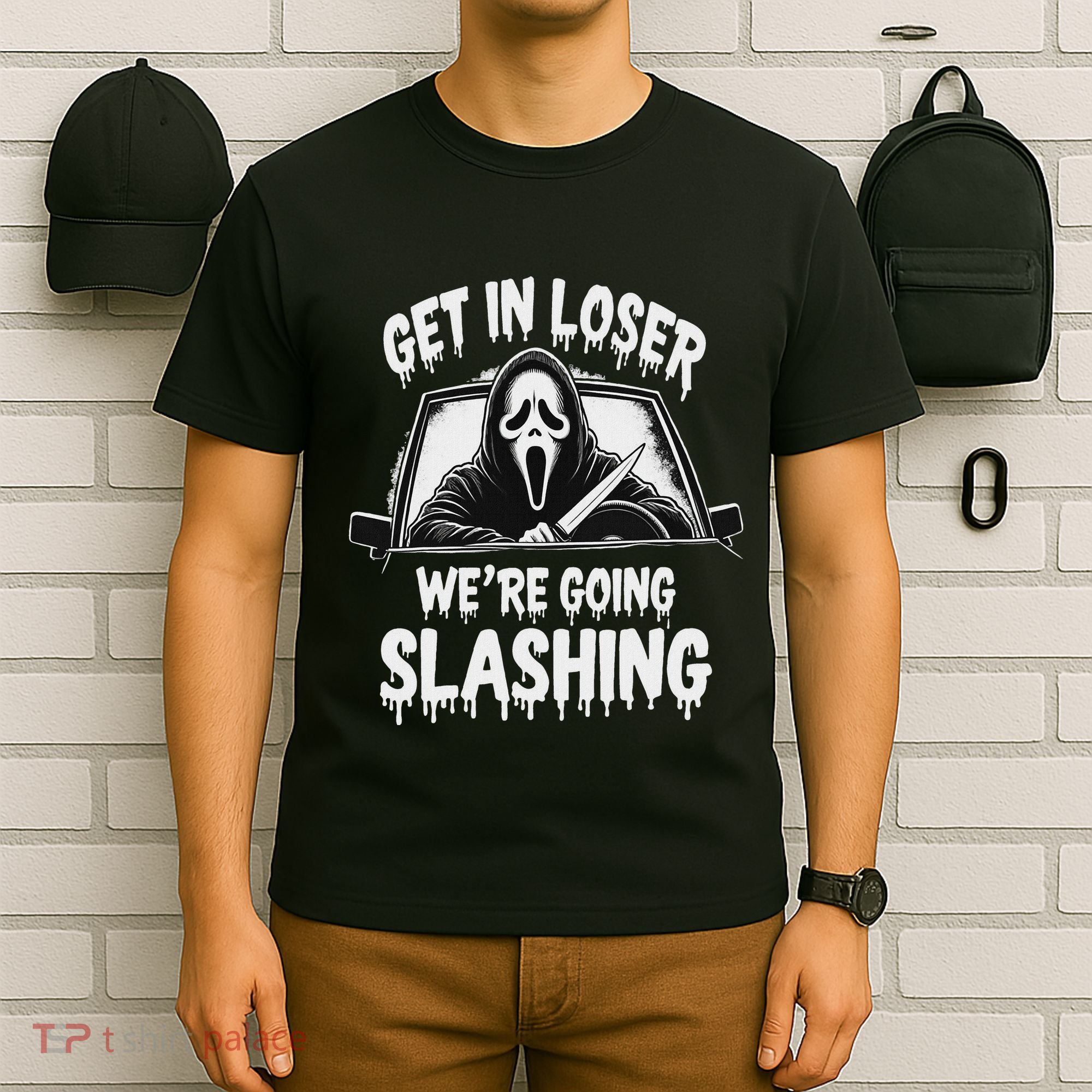 Horror Halloween Character Get In Loser WeRe Going Slashing T-Shirt