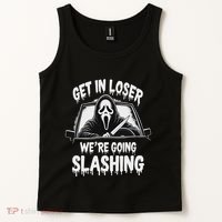 Horror Halloween Character Get In Loser WeRe Going Slashing Tank Top thumb 2