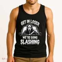 Horror Halloween Character Get In Loser WeRe Going Slashing Tank Top thumb 3