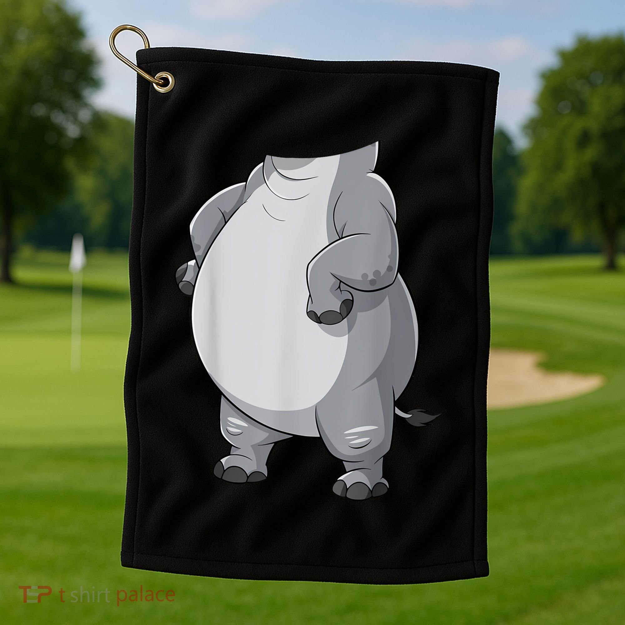 Hippo Hippopotamus Costume Golf Towel